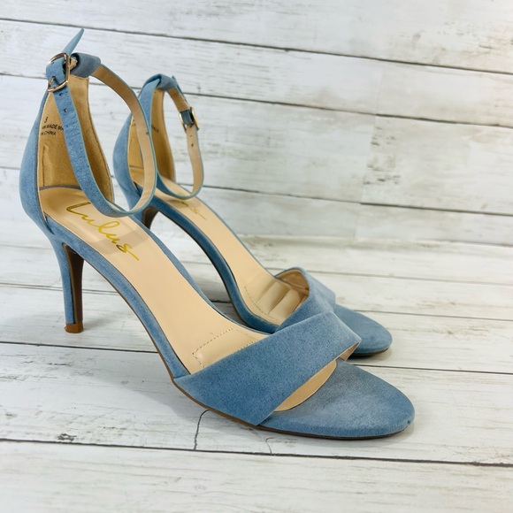 Lulus Light Blue Size 8 Ankle Strap Heels Open Toe. - Picture 5 of 13